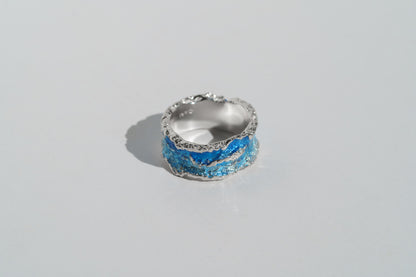 Ring "Wave" blue (10 mm)