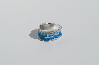 Ring "Wave" blue (10 mm)
