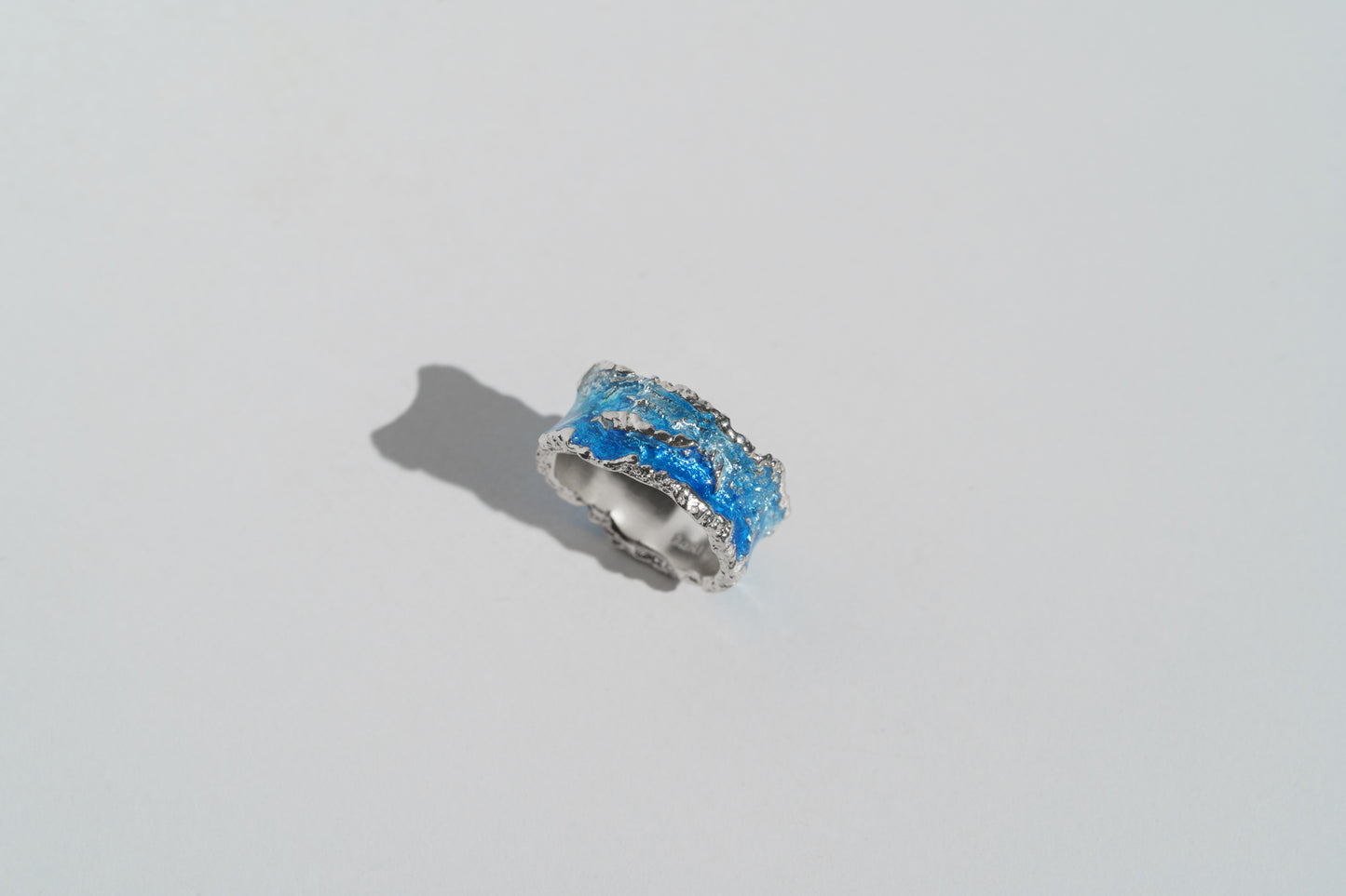 Ring "Wave" blue (10 mm)