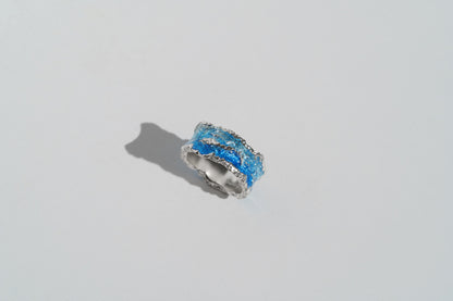Ring "Wave" blue (10 mm)