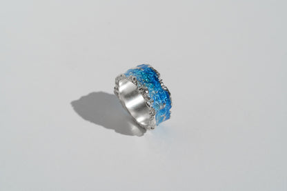 Ring "Wave" blue (10 mm)