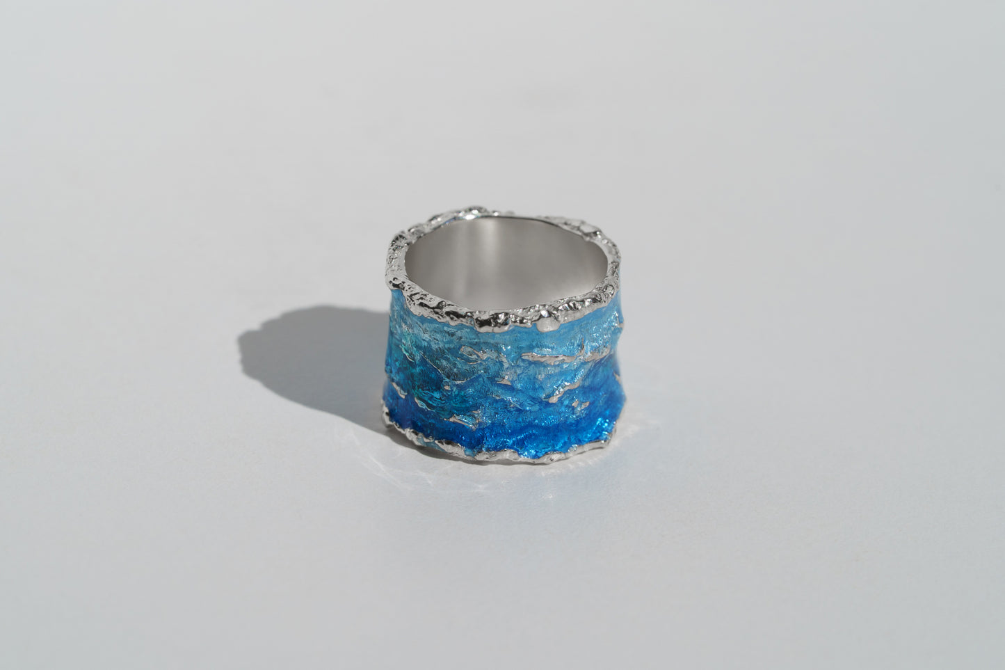 Ring "Wave" blue (15 mm)