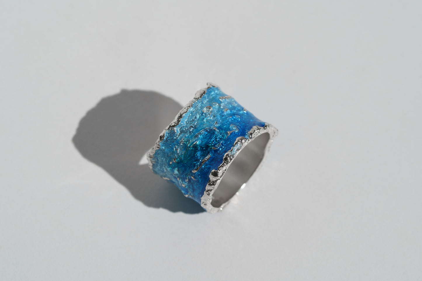 Ring "Wave" blue (15 mm)