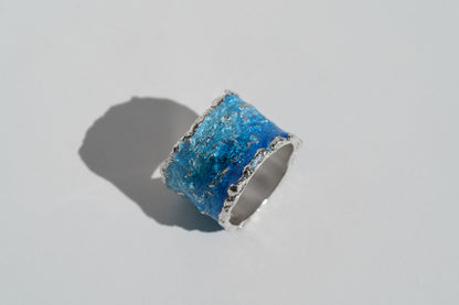 Ring "Wave" blue (15 mm)