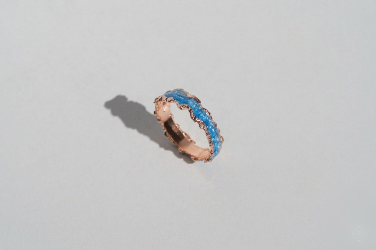 Ring "Wave" blue (4 mm)
