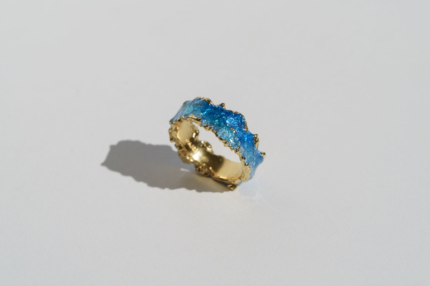 Ring "Wave" blue (6 mm)