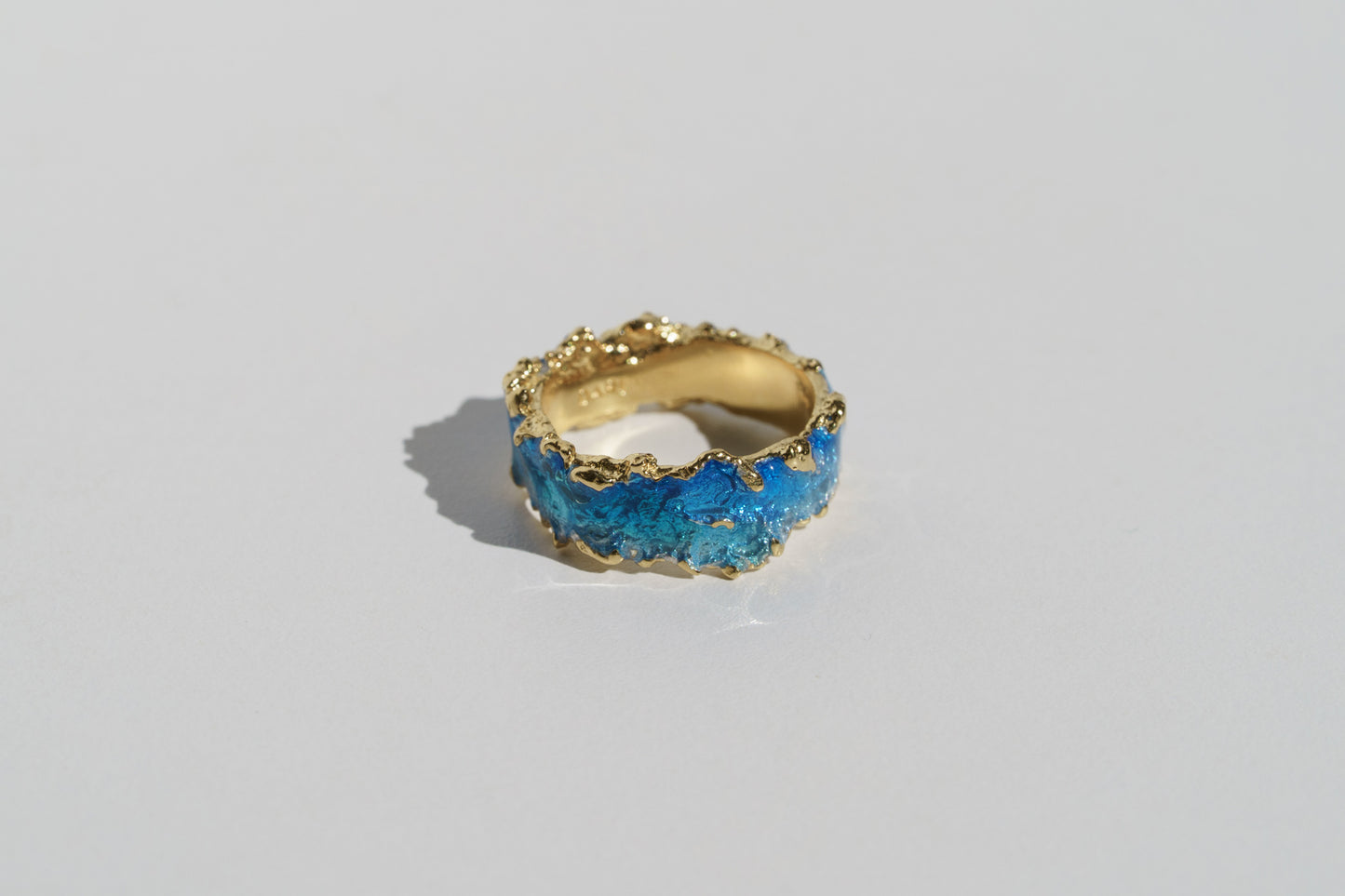 Ring "Wave" blue (6 mm)