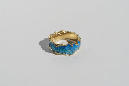 Ring "Wave" blue (6 mm)