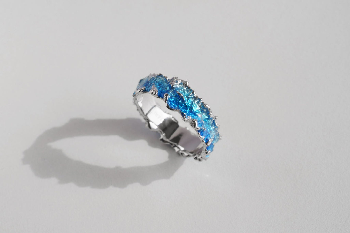 Ring "Wave" blue (6 mm)