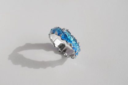 Ring "Wave" blue (6 mm)
