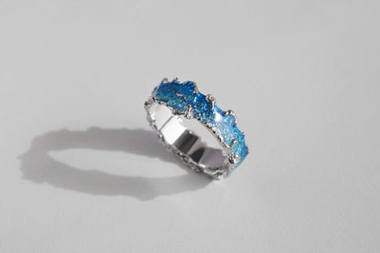 Ring "Wave" blue (6 mm)