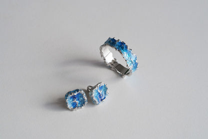 Ring "Wave" blue (6 mm)
