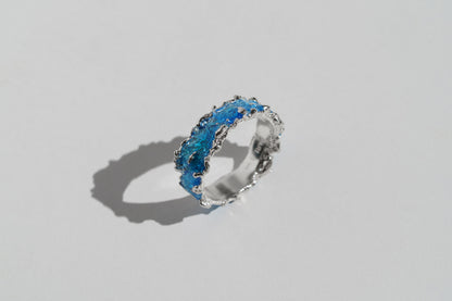 Ring "Wave" blue (6 mm)