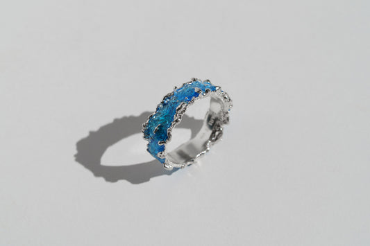 Ring "Wave" blue (6 mm)