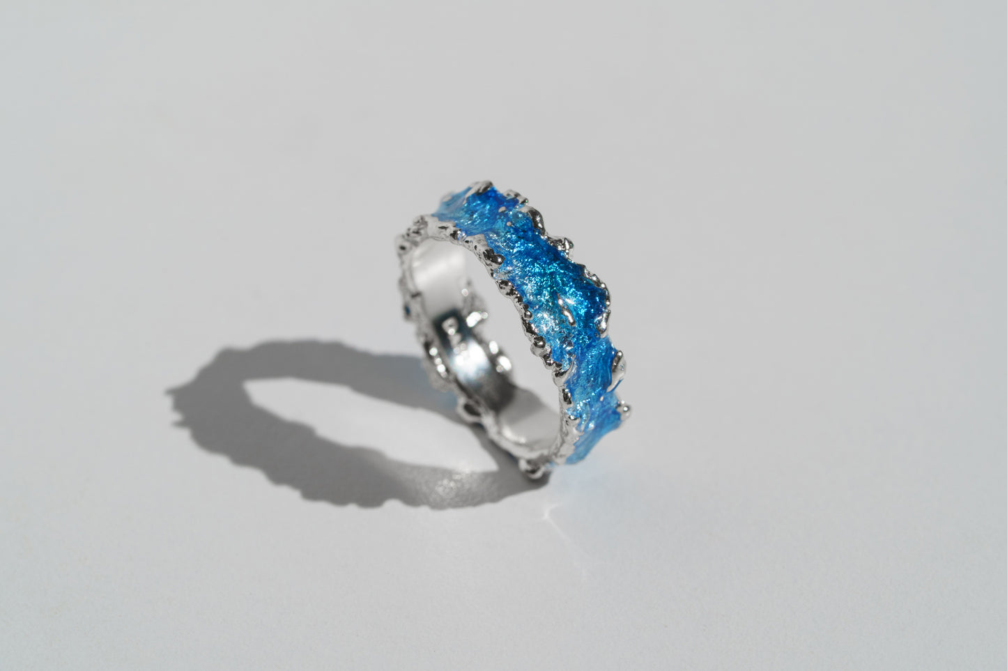 Ring "Wave" blue (6 mm)