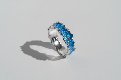 Ring "Wave" blue (6 mm)