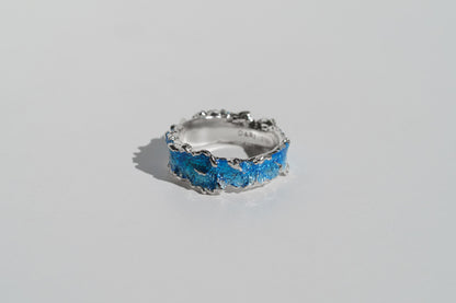 Ring "Wave" blue (6 mm)