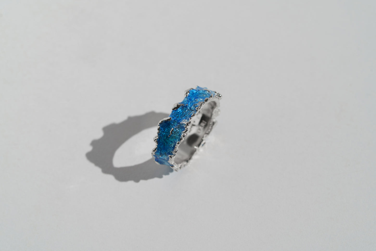 Ring "Wave" blue (6 mm)