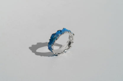 Ring "Wave" blue (6 mm)