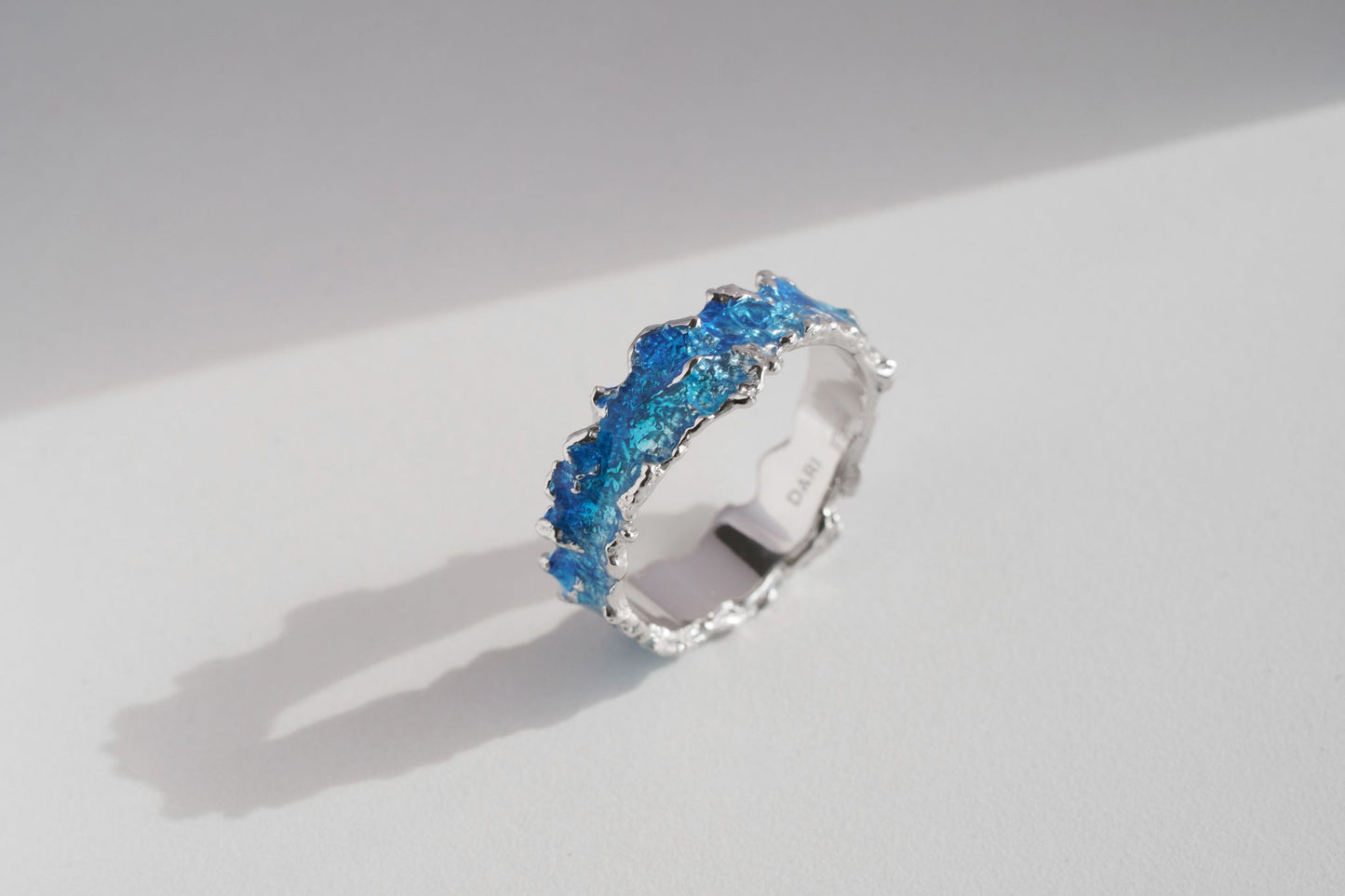 Ring "Wave" blue (6 mm)