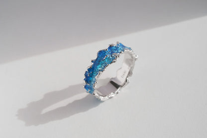 Ring "Wave" blue (6 mm)