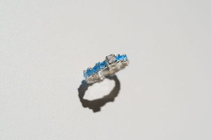 Ring "Wave" (4 mm gemstone) blue