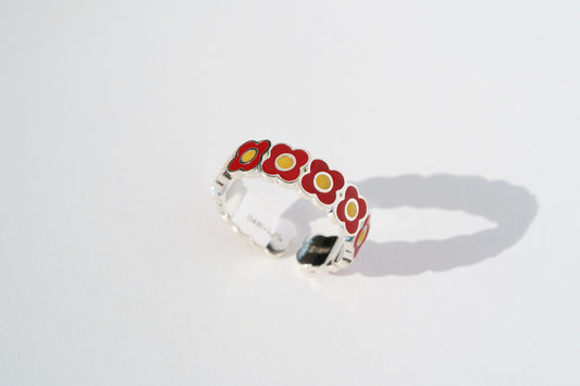 Ring "Wreath of peonies" (detachable)