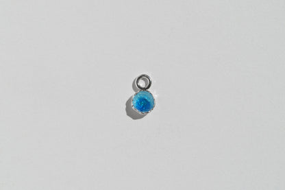Pendant for hoop earring “Sea” (6 mm) blue