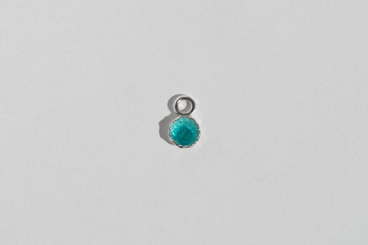 Pendant for hoop earring “Sea” (6 mm) emerald