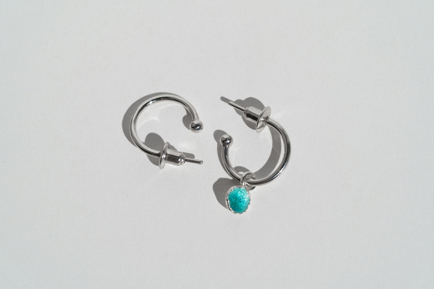 Pendant for hoop earring “Sea” (6 mm) emerald