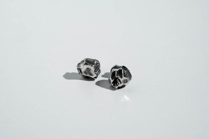 Earrings "Stone" blackened (10 mm)