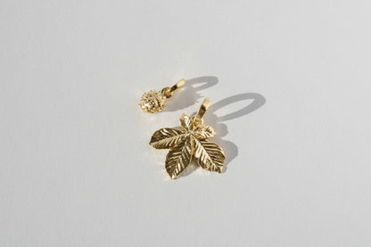 Pendant set “Chestnut Nut&Leaf” (20 mm) light