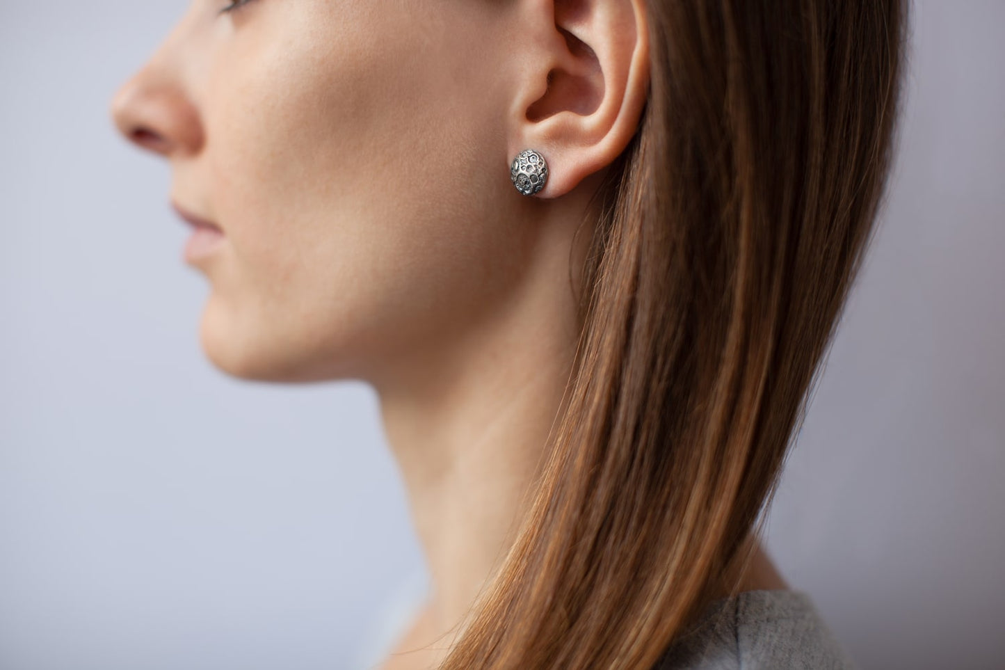 Stud earrings "MOON"