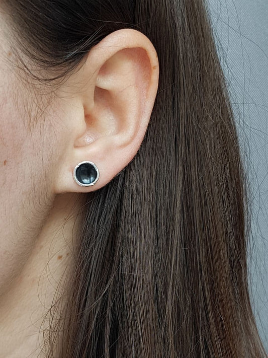 Stud earrings "Dark matter"