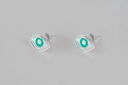 Stud earrings "View of my forest" (12 mm)