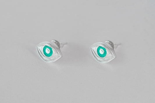 Stud earrings "View of my forest" (12 mm)