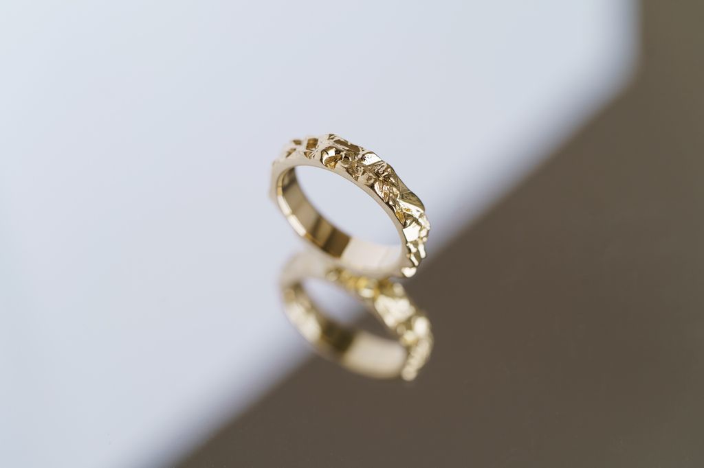 Wedding ring "Granite Rock" Light (3 mm)