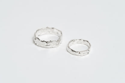 Wedding ring "Light Asteroid" (3 mm)