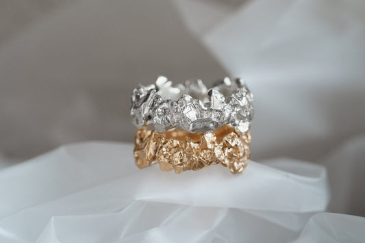 Wedding ring "Asteroidal Belt" Light (7 mm)